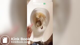 Toilet diarrhea scat girl