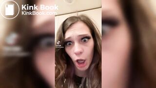 Girl shocked by her toilet farts