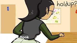 Girl jeans shart and poop animation