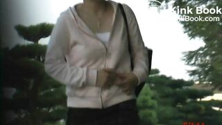 Misfortune of a woman pooping outdoors