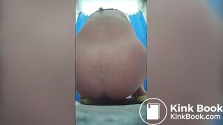 Girl bitch toilet poop