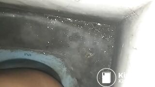 Indonesian girls pooping on the toilet