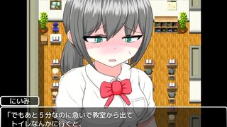 Anime girl can't hold it in