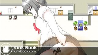 Anime girl can't hold it in