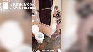 Pregnant Scat in a bathtub