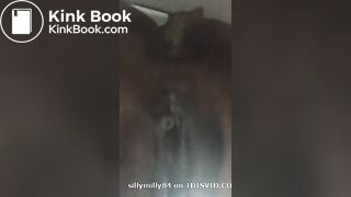 Slim light skin chick quick poop