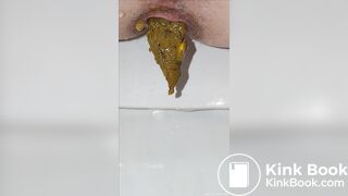 Close Up of Girl Pooping