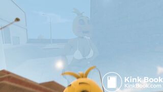 Toy chica and mangle eat to much