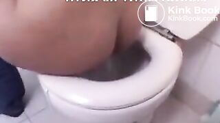 Brazilian Woman Pooping in Toilet