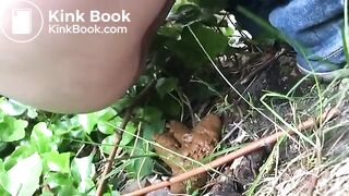 Milf shit in the garden