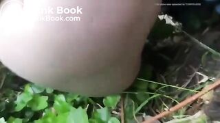 Milf shit in the garden