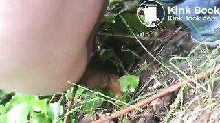 Milf shit in the garden