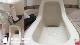 cute japanese school girl pooping