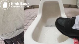 cute japanese school girl pooping