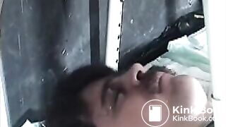 Femdom toilet mistresses feed shit to slave