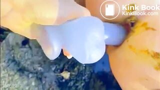 outdoor shit anal dildo