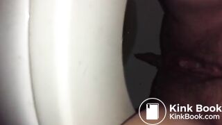 Chubby girl toilet poop