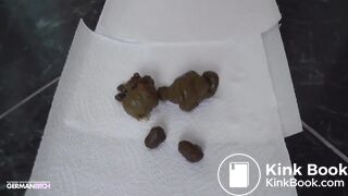 Blonde German bitch shitting