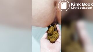 Korean girl boy friend hand poop femdom