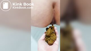 Korean girl boy friend hand poop femdom