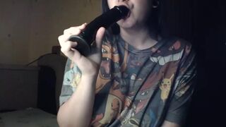 Swallows big brown load without a problem