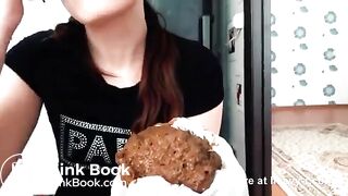 eating a lot of shit!