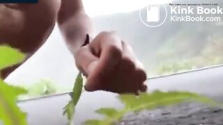 Girls shit in the side of the road