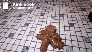 Spreading my pussy wide for you and shitting a big, sof