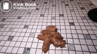 Spreading my pussy wide for you and shitting a big, sof