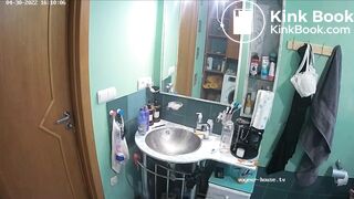Woman pooping in Toilet 235
