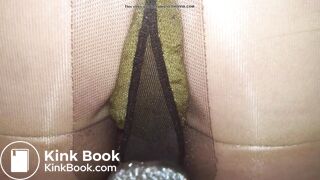 pantyhose poop clloseup