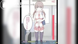 High school girl who put up with the train