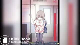 High school girl who put up with the train