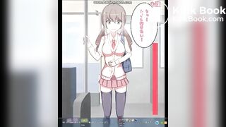 High school girl who put up with the train