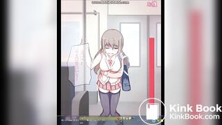 High school girl who put up with the train