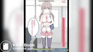 High school girl who put up with the train