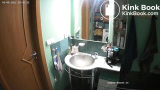 Woman pooping in Toilet 233