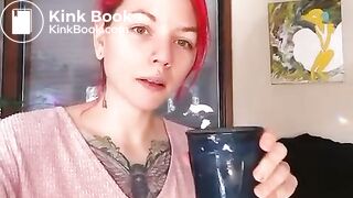 Girl shitting Toilet after Eating