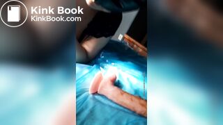 female dog licks shit dirty dildo 1