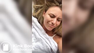 Gorgeous girl sharts in bed