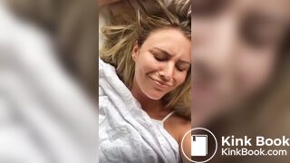 Gorgeous girl sharts in bed