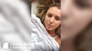 Gorgeous girl sharts in bed