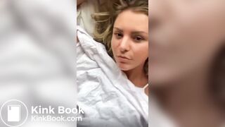 Gorgeous girl sharts in bed