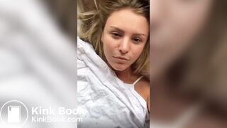 Gorgeous girl sharts in bed