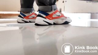 Girl pooping in toilet