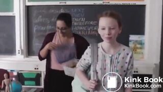 Teacher has diarrhea in trashcan