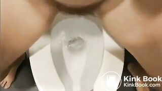 Preggo scat on the toilet