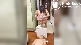Lucky toilet slave eat Chinese slut shit 8