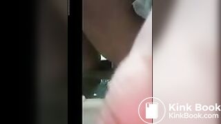 Queen pooping on toilet.