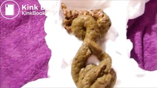 Scat - Skinny teen shitting in a diaper